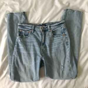 Gap High Waisted Cigarette Straight Leg Jeans